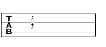 Ejemplo tablatura notas simultaneas